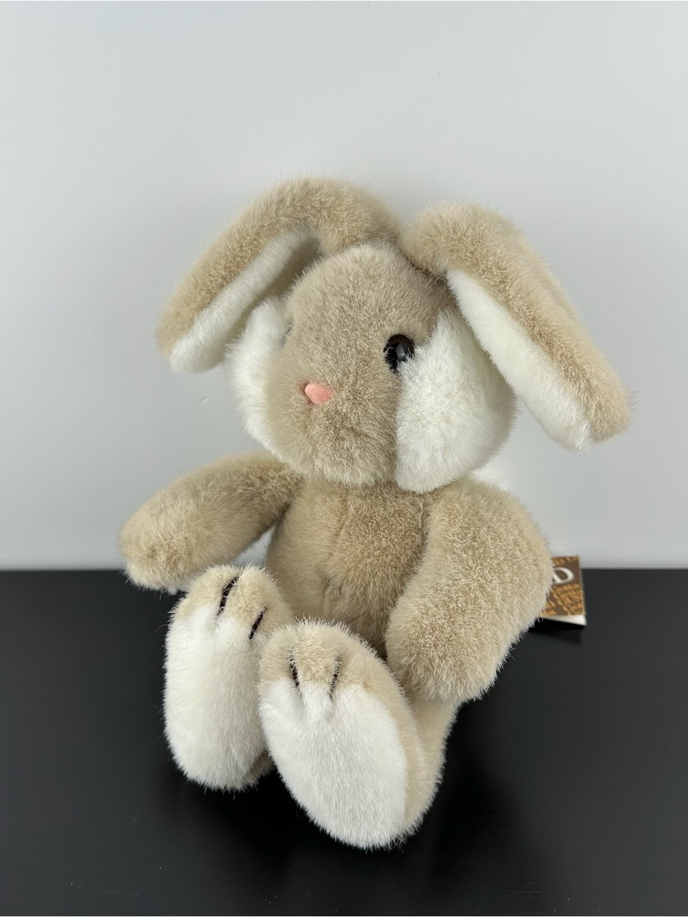 Gund RARE Bumby Bunny Rabbit 10” Tan Beige White Plush 1984 Vintage